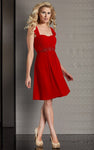 Sophisticated A-line Sleeveless Gathered Back Zipper Cutout Ruched Beaded Cocktail Above the Knee Natural Waistline Sweetheart Dress