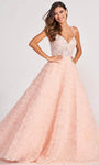 Floor Length Sleeveless Sweetheart Corset Natural Waistline Floral Print Lace-Up Back Zipper Beaded Ball Gown Dress