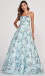 A-line Square Neck Floor Length 2011 Sequined Sleeveless Spaghetti Strap Tulle Natural Waistline Prom Dress