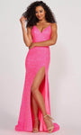 Sweetheart Slit Sequined 2012 Sleeveless Spaghetti Strap Floor Length Natural Waistline Sheath Sheath Dress/Evening Dress