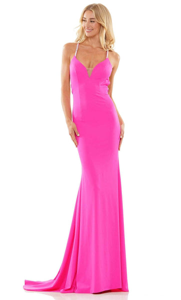 V-neck Floor Length Backless Hidden Back Zipper Beaded Ruched Fitted Sheer Natural Waistline Mermaid Sleeveless Prom Dress with a Brush/Sweep Train