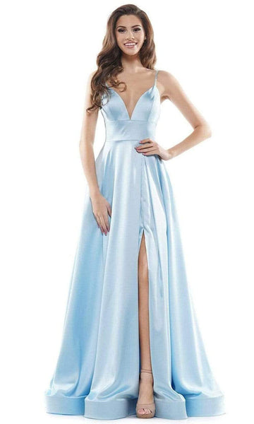 Colors Dress - G968 Strappy Satin A-Line Gown