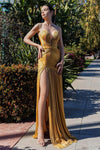 Tall Sophisticated A-line Illusion Slit Pleated Floor Length Sleeveless Natural Waistline Dress