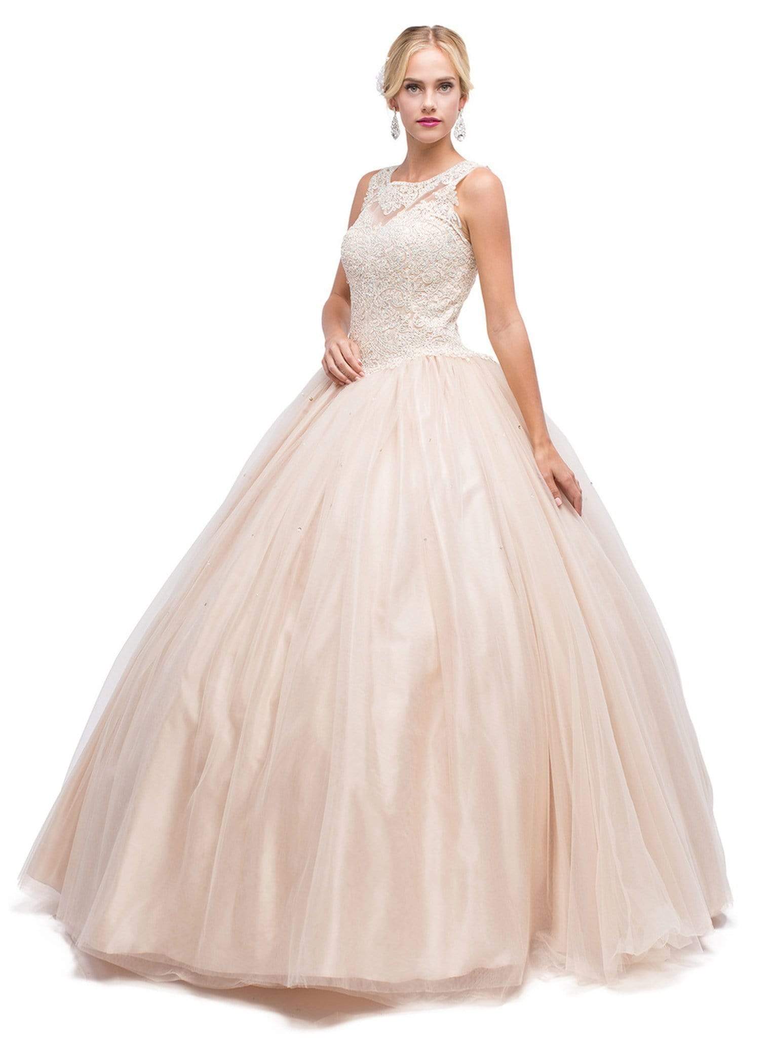 Dancing Queen - 1152 Sleeveless Beaded Quinceanera Ballgown