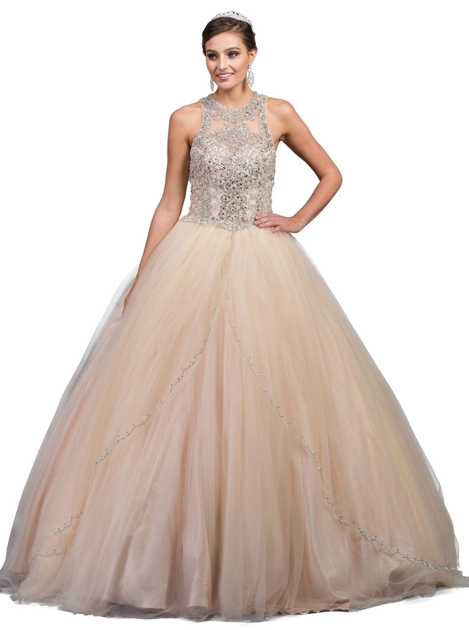 Dancing Queen - 1205 Embellished Jewel Quinceanera Gown