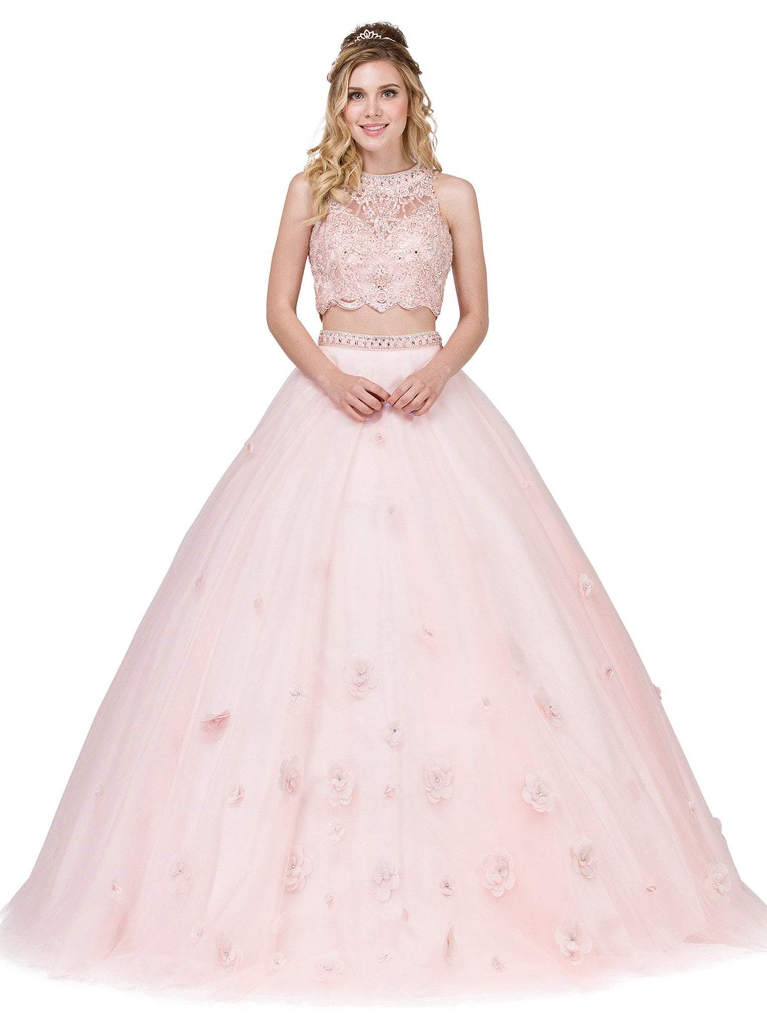 Dancing Queen - 1302 Two Piece Embellished Quinceanera Ballgown