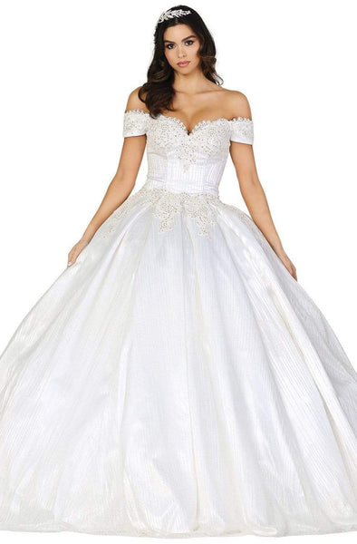 Natural Princess Seams Waistline Off the Shoulder Pleated Floor Length Fall Evening Dress/Wedding Dress with a Chapel Train
