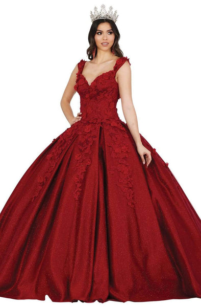 Sweetheart Basque Corset Waistline Floral Print Pleated Applique Off the Shoulder Ball Gown Dress with a Brush/Sweep Train With Rhinestones