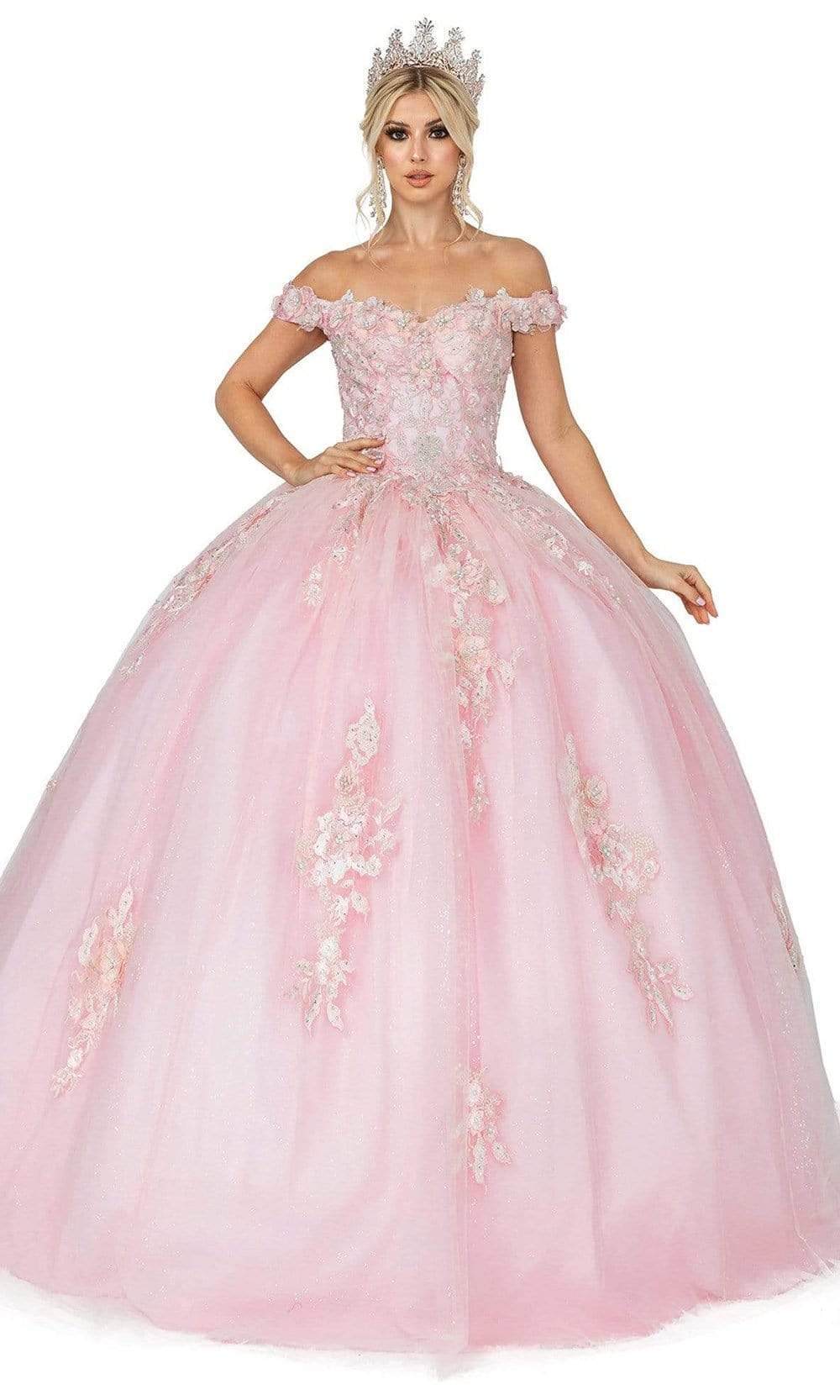 Dancing Queen - 1592 Floral Off Shoulder Ballgown
