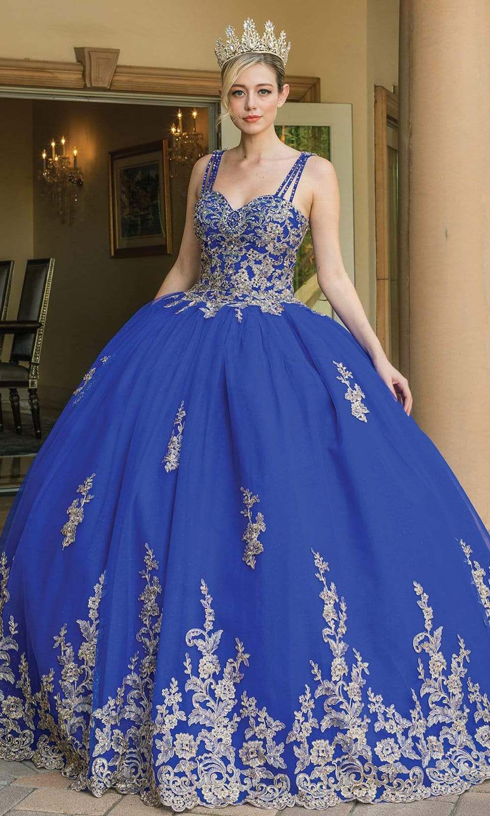 Dancing Queen - 1593 Lace Applique Sweetheart Ballgown