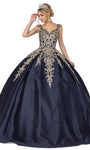 Tall V-neck Applique Pleated Basque Corset Waistline Cap Sleeves Dress with a Court Train With Rhinestones