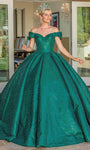 Sheer Off the Shoulder Sweetheart Corset Natural Waistline Quinceanera Dress with a Brush/Sweep Train