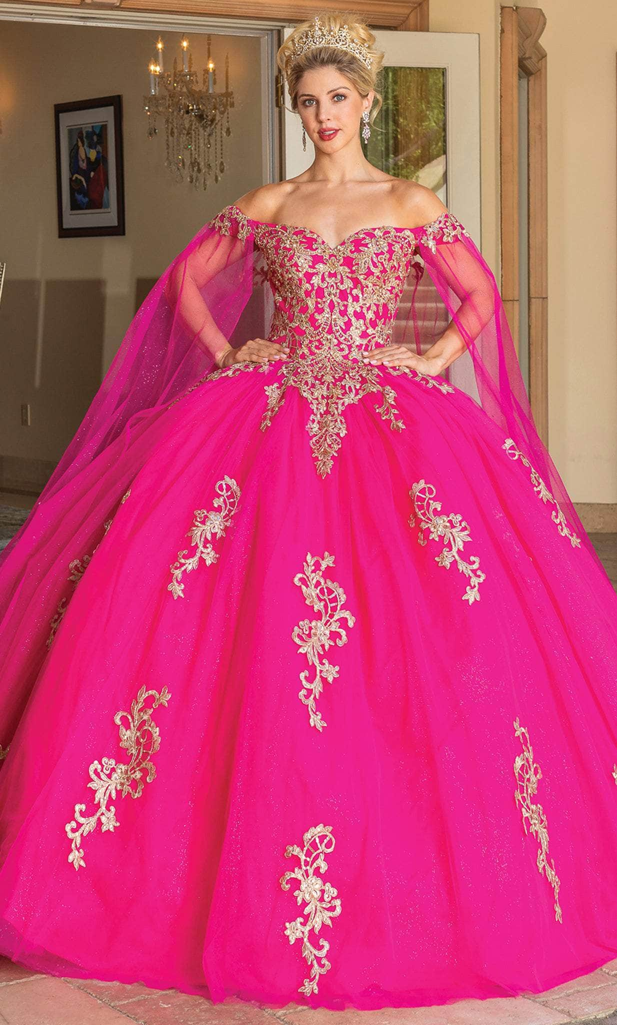 Dancing Queen 1740 - Off Shoulder Quinceanera Ballgown
