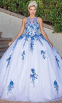 Fitted Lace-Up Illusion Halter Sweetheart Natural Waistline Sleeveless Dress with a Brush/Sweep Train With a Bow(s)