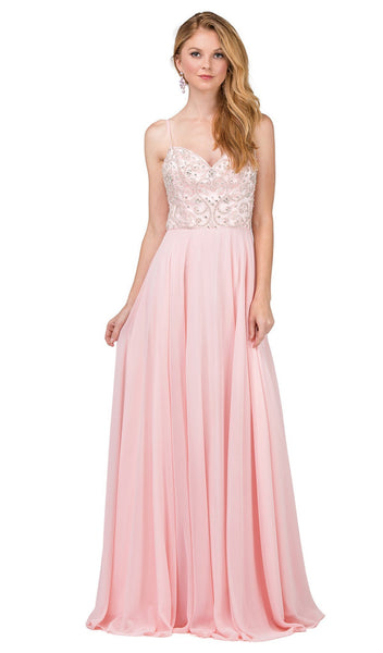 Sexy A-line Beaded Pleated Open-Back Fitted Chiffon Sweetheart Sleeveless Spaghetti Strap Prom Dress/Party Dress