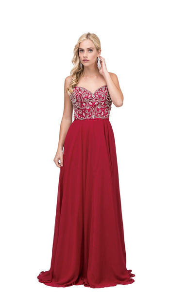 Sexy A-line Sleeveless Spaghetti Strap Chiffon Open-Back Fitted Beaded Pleated Sweetheart Prom Dress/Party Dress