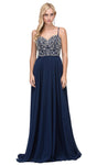 Sexy A-line Chiffon Open-Back Pleated Beaded Fitted Sweetheart Sleeveless Spaghetti Strap Prom Dress/Party Dress