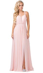 Sophisticated A-line Sheer Slit Back Zipper Open-Back Ruched Floor Length Natural Waistline Sweetheart Full-Skirt Sleeveless Dress