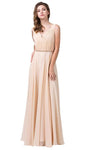 A-line V-neck Full-Skirt Sleeveless Tulle Natural Waistline Cutout Mesh V Back Grecian Gathered Ruched Belted Dress With Rhinestones