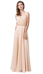 A-line V-neck Tulle Sleeveless Natural Waistline Full-Skirt Belted Gathered Grecian Cutout V Back Ruched Mesh Dress With Rhinestones