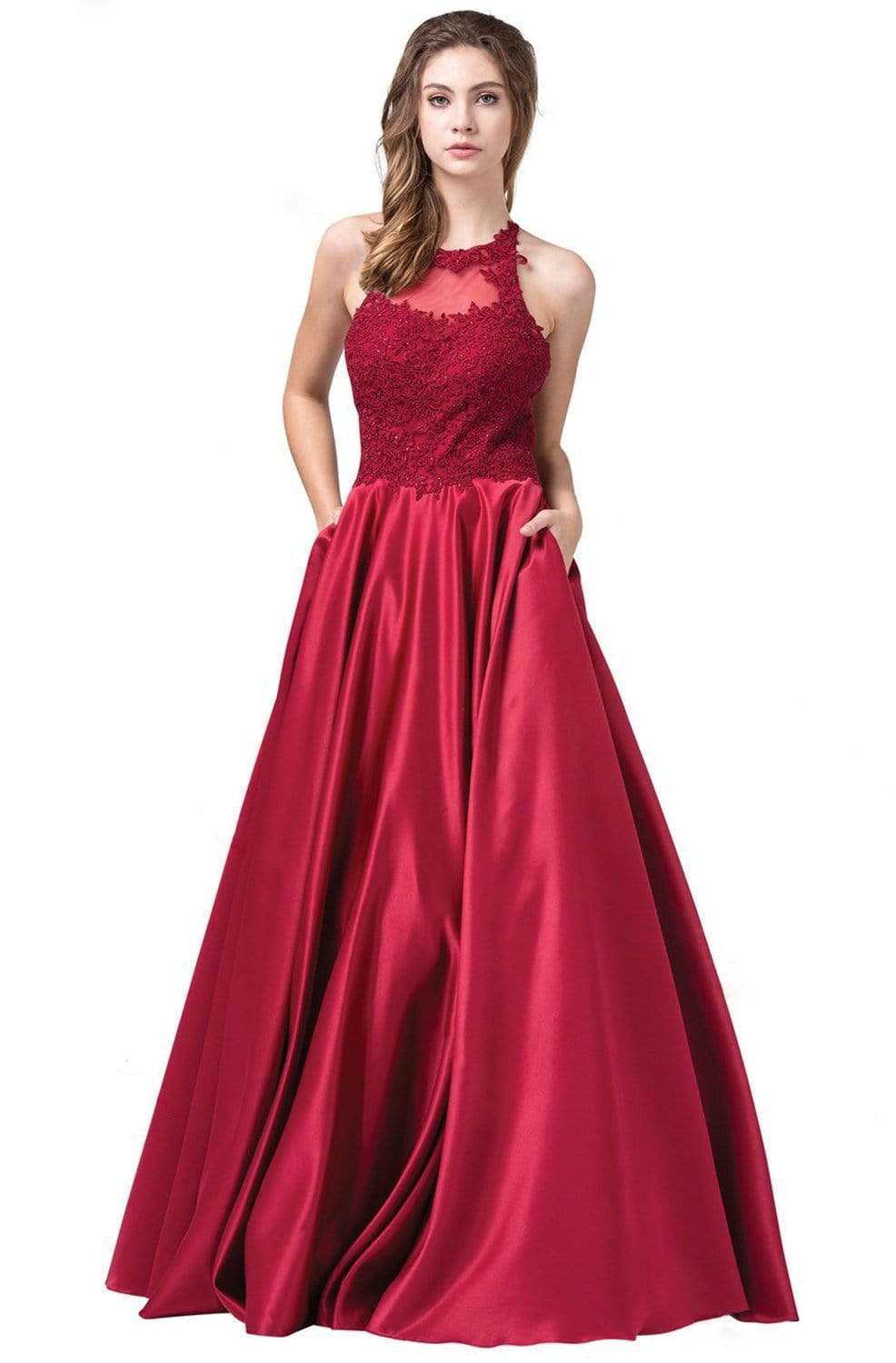 Dancing Queen - 2625 Heart Shape Illusion Cutout A-Line Prom Gown