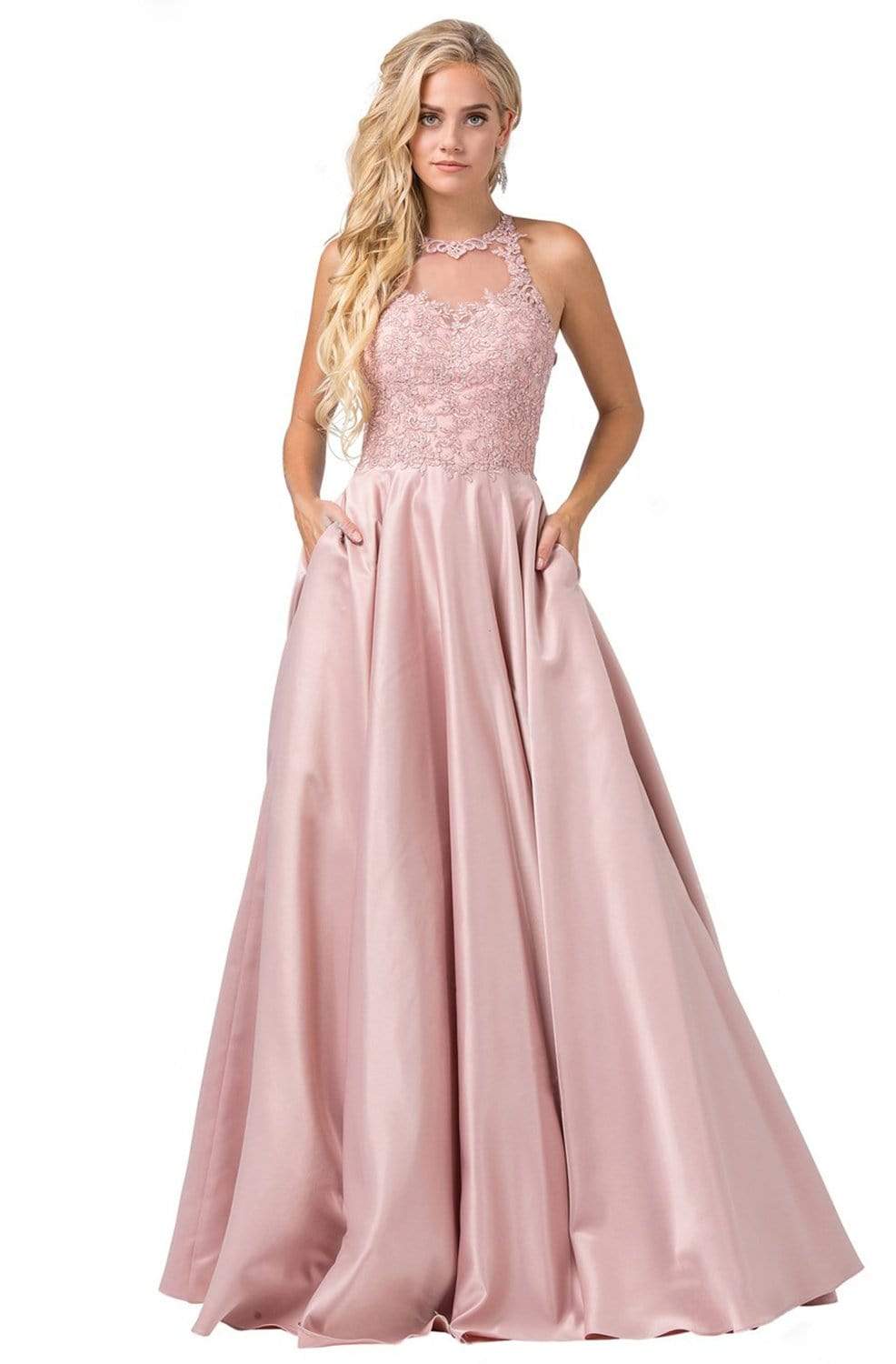 Dancing Queen - 2625 Heart Shape Illusion Cutout A-Line Prom Gown
