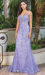 Tall V-neck Fitted Sheer Back Zipper Sleeveless Spaghetti Strap Mermaid Empire Waistline Evening Dress