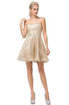 A-line Strapless Fitted Sweetheart Cocktail Short Dress by Dancing Queen