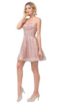 Sophisticated A-line Short Fitted Sweetheart Natural Waistline Sleeveless Spaghetti Strap Dress