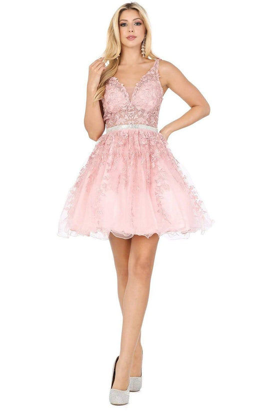 Short Babydoll Prom Dress with Corset - PromGirl