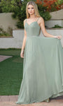 A-line Sleeveless Spaghetti Strap Sweetheart Flowy Beaded Fitted Open-Back Back Zipper Prom Dress with a Brush/Sweep Train
