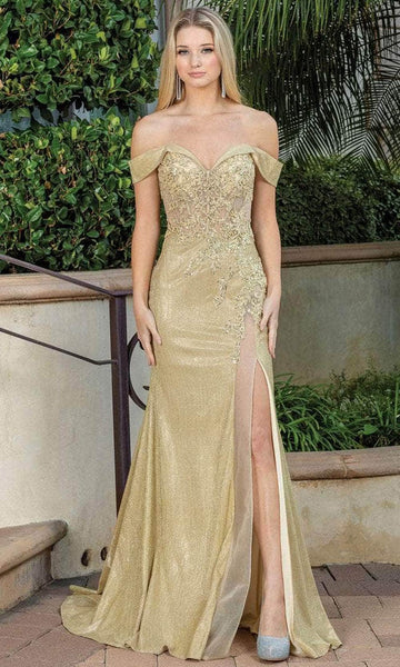 Sheath Corset Natural Waistline Back Zipper Slit Applique Open-Back Embroidered Sequined Sheer Off the Shoulder Lace Sheath Dress/Prom Dress with a Brush/Sweep Train