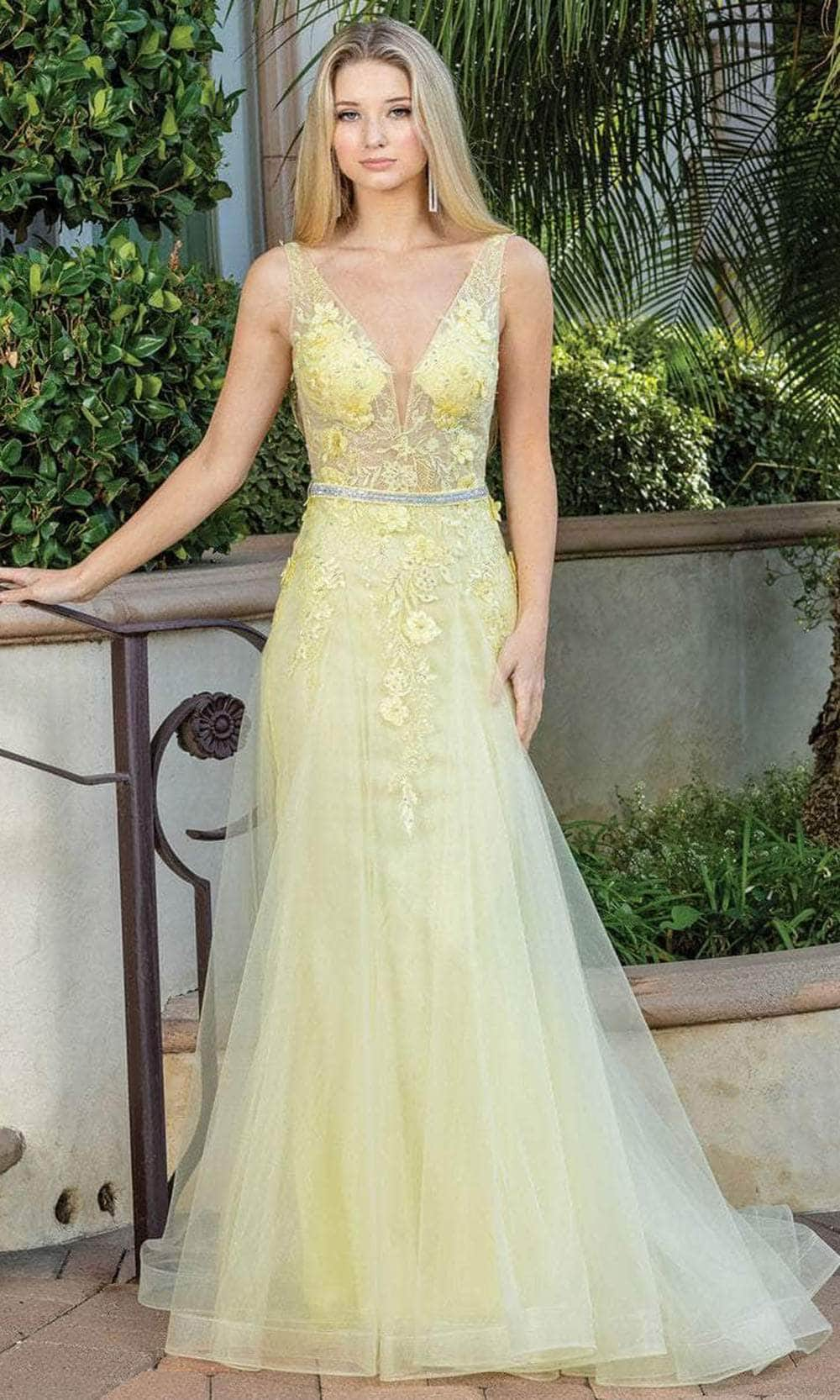 Dancing Queen 4311 - V-Neck A-Line Prom Dress
