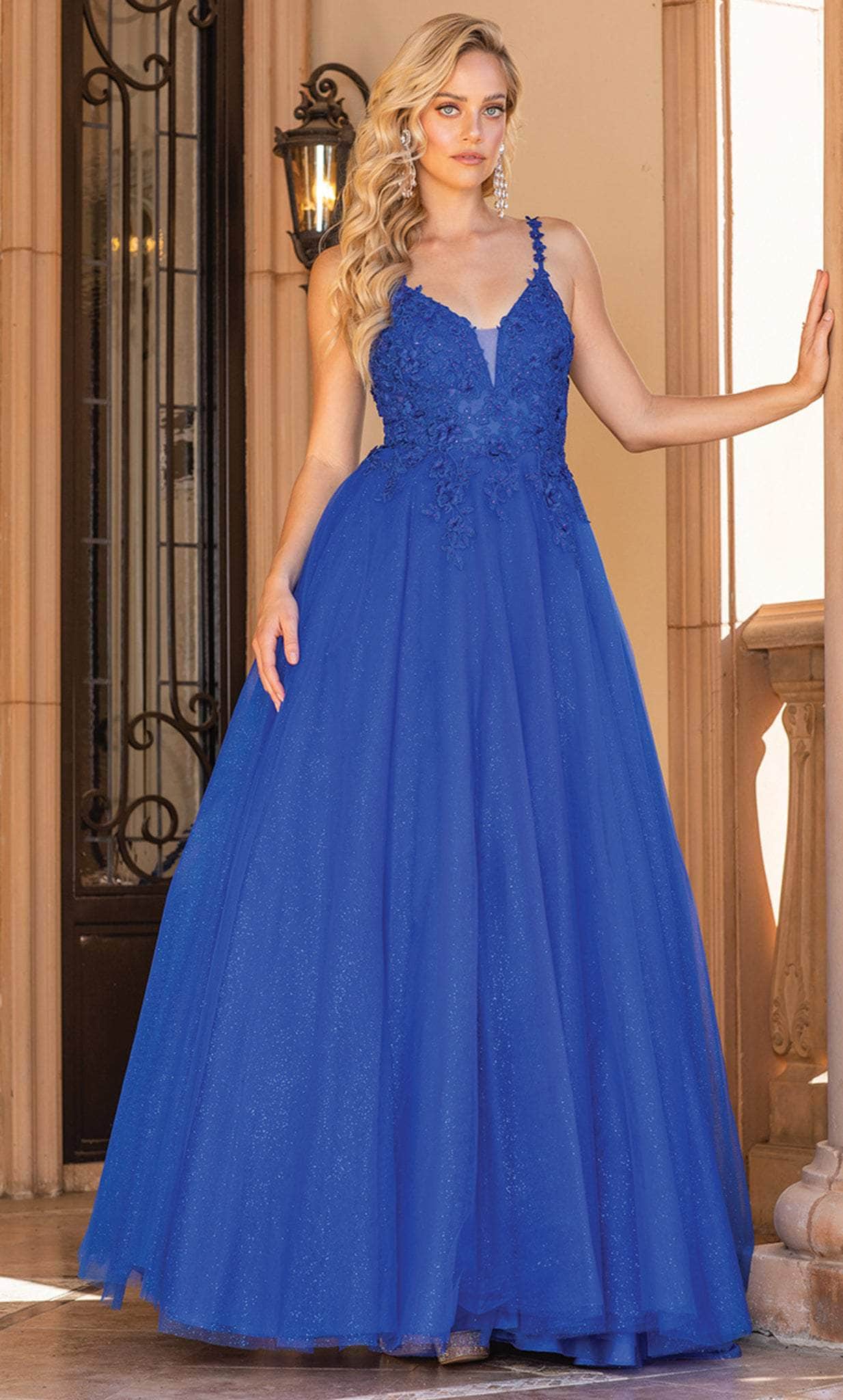 Dancing Queen 4328 - Embroidery-Detailed A-line Gown
