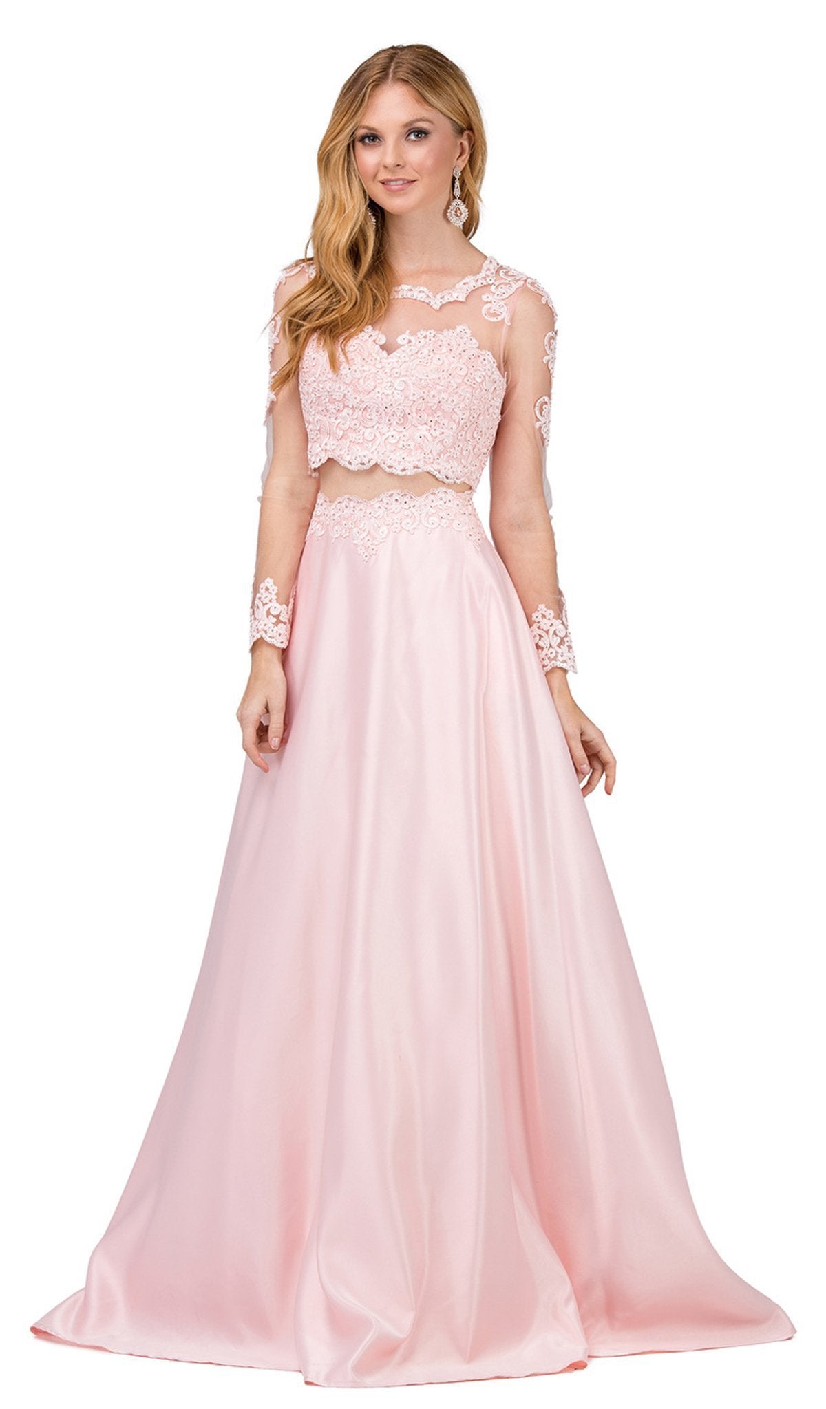 Dancing Queen - 9950 Two Piece Embellished A-line Prom Dress
