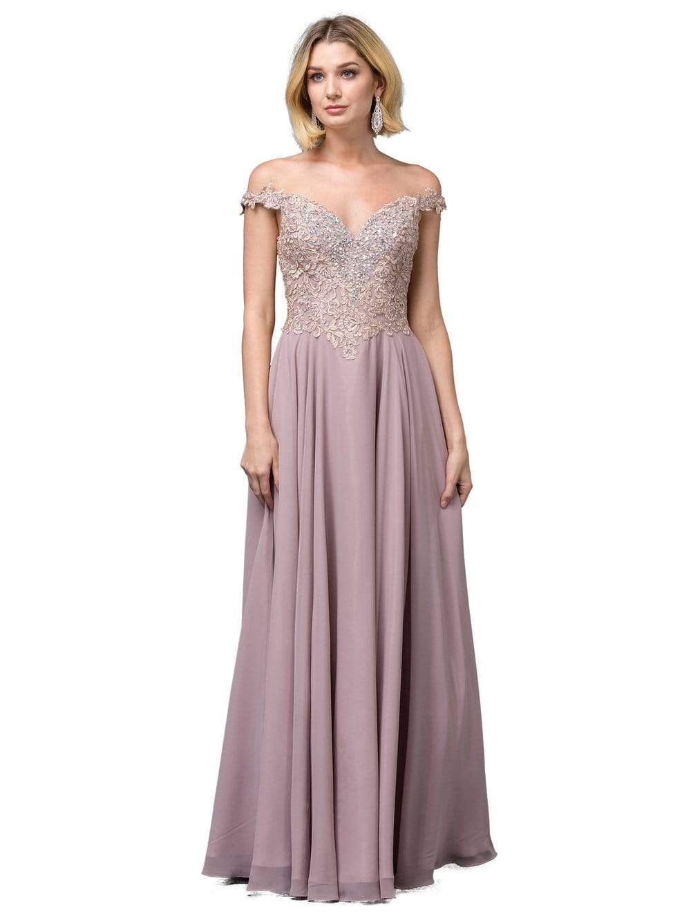 Dancing Queen - Beaded Lace Chiffon Gown 2818 – Couture Candy