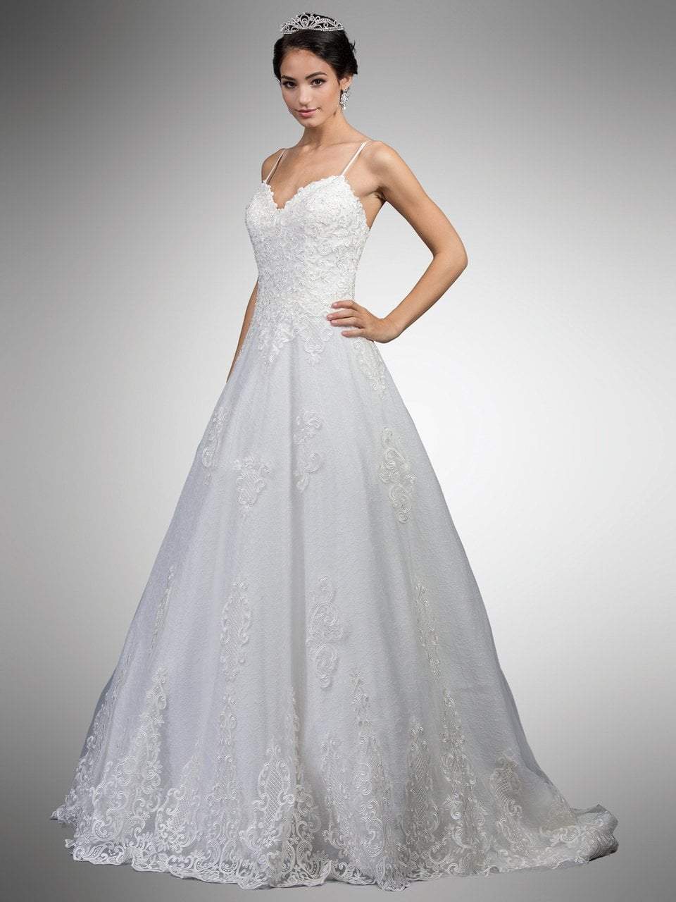 Dancing Queen Bridal - 41 Embroidered Sweetheart Fitted Gown
