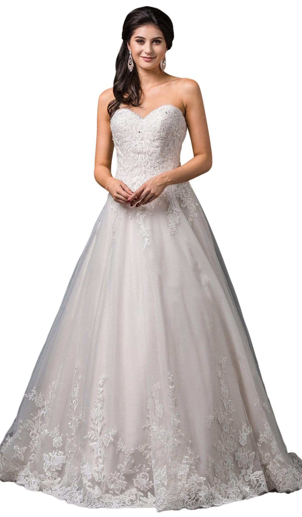 Dancing Queen Bridal - 85 Strapless Embroidered Sweetheart Ballgown
