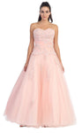 Strapless Sweetheart Polyester Corset Natural Waistline Ball Gown Wedding Dress