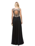 A-line Sequined Open-Back Sheer Back Zipper Cutout Beaded Applique Gathered Illusion Pleated Floor Length Bateau Neck Sweetheart Natural Waistline Bridesmaid Dress/Prom Dress