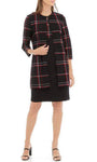 Scoop Plaid Print Formal Dress