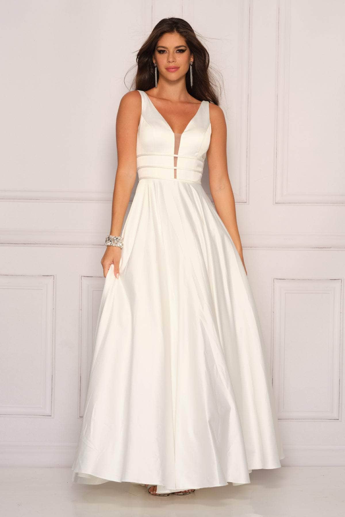 Dave & Johnny 10971 - Sleeveless A-Line Bridal Gown
