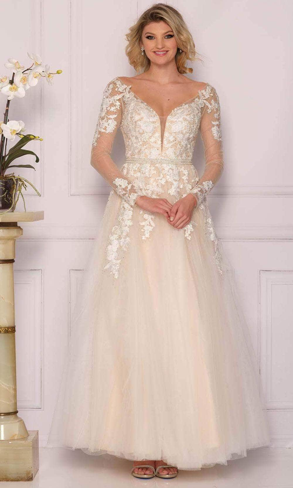 Dave & Johnny Bridal A10299 - Beaded Waistband Bridal Gown
