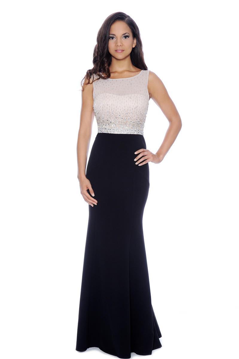 Decode 1.8 - Rhinestones Beaded Top Two-Toned Evening Dress 182928
