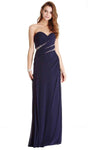 Strapless Natural Waistline Sweetheart Sheath Fitted Pleated Floor Length Sheath Dress/Prom Dress