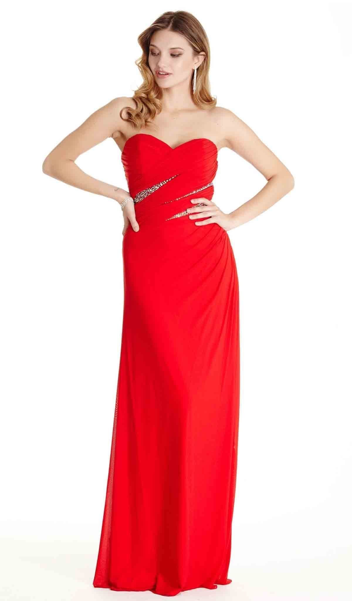 Aspeed Design - Diagonally Embellished Affordable Prom Dress
