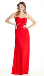 Strapless Fitted Pleated Natural Waistline Sheath Floor Length Sweetheart Sheath Dress/Prom Dress