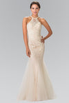 Natural Waistline Mermaid Sleeveless Gathered Back Zipper Beaded Halter Wedding Dress