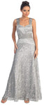 A-line Sweetheart General Print Applique Jeweled Sleeveless Lace Evening Dress by Elizabeth K