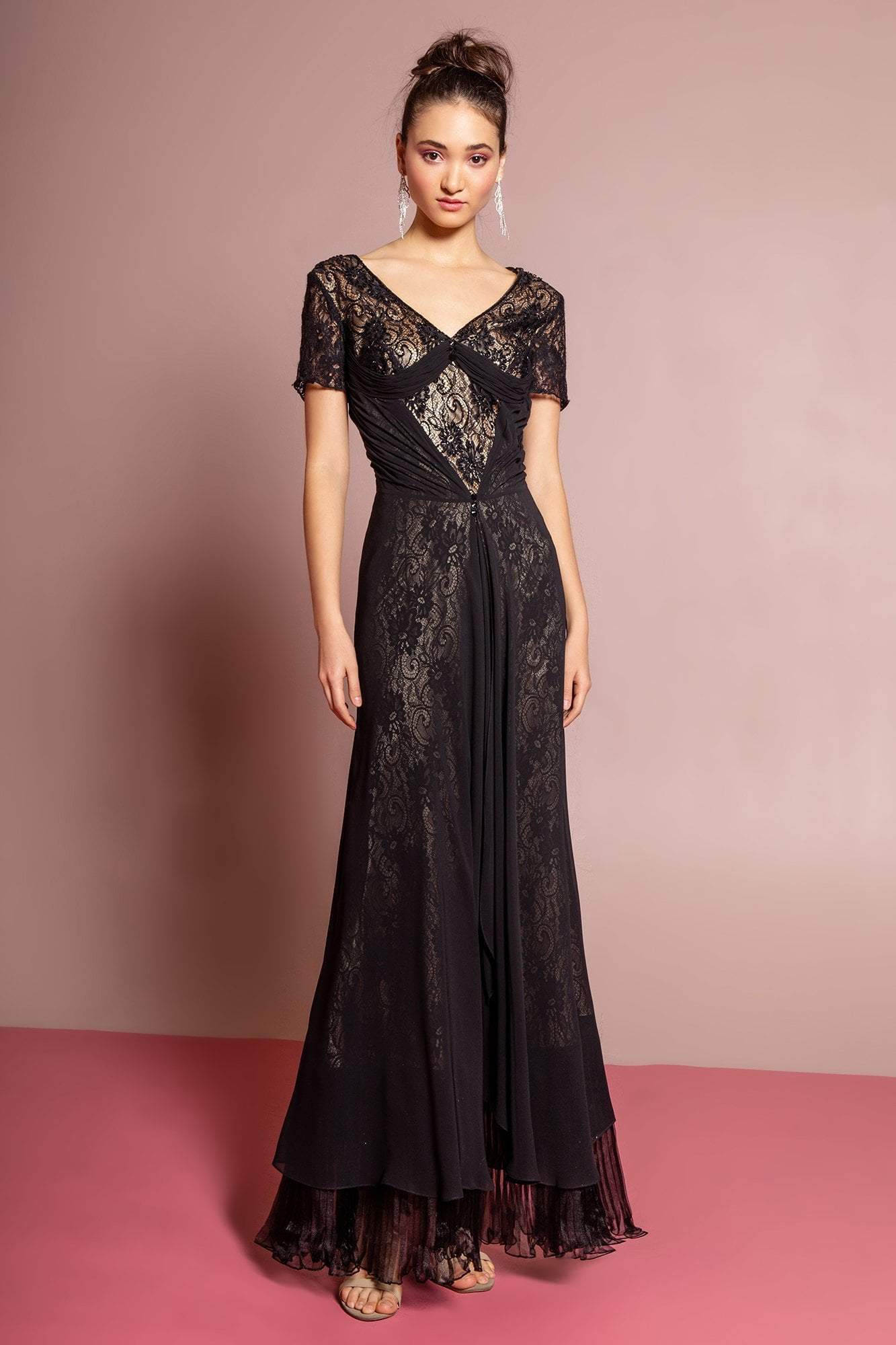  Elizabeth K-Special Occasion Dress-COLOR-Black,Gold